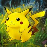 pikachu fan art canvas