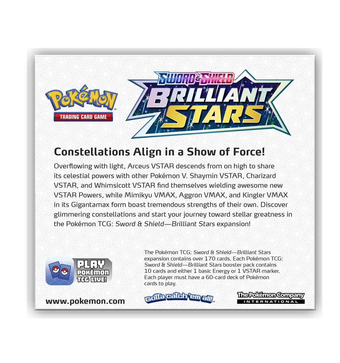 Pokémon TCG Brilliant Stars Booster box bottom